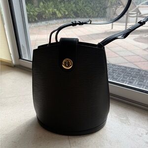 Louis Vuitton Black Leather Shoulder Bag